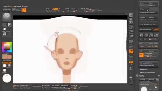Symmetry painting in Zbrush