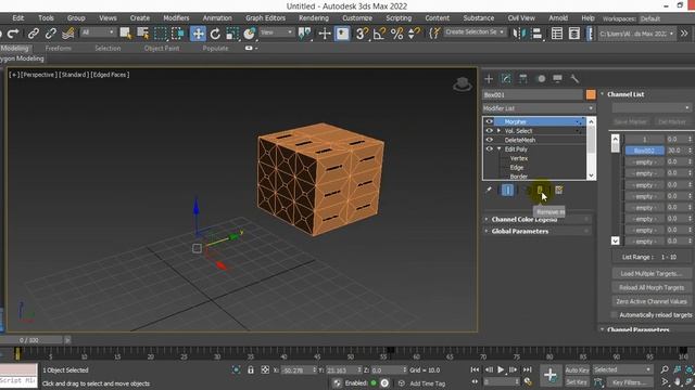 Morpher - Parametric Facade Design -3ds max edit poly Animation-طراحی معماری/انیمیشن نمای پارامتریک