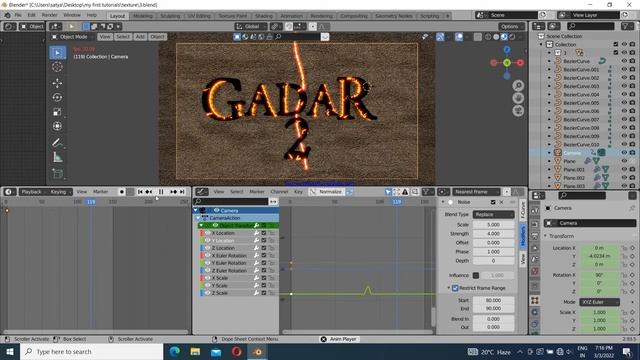 Gadar2 intro tutorial part 5.#blender #3d animation #gadar2 intro #learn blender