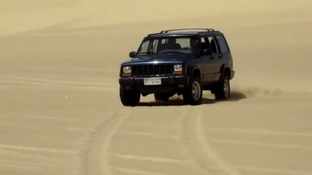 Cherokee on sand dunes in the egyptian desert