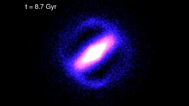 N-body simulation of barred galaxy (slow)