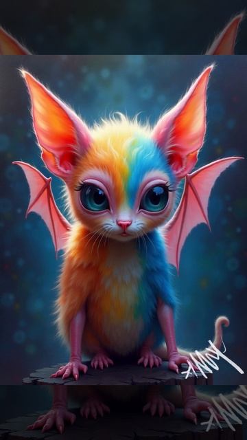 🌈CUTE RAINBOW BAT