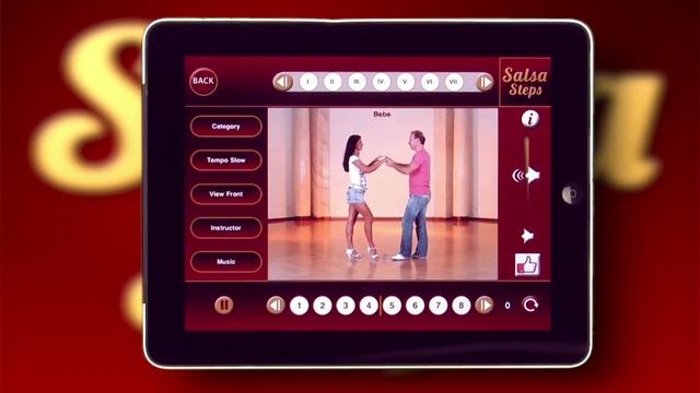 Salsa Steps a Salsa oktató alkalmazás iOS és Android platformokon