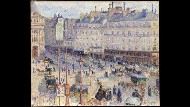 Artwork Details of  "The Place du Havre, Paris" (1893) by Camille Pissarro (French, 1830-1903)