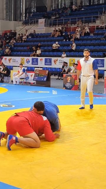 ESHMURODOV Ikhtiyor (UZB) dominated in the bout for bronze medal against SAPAR Bolat (KAZ) #SAMBO