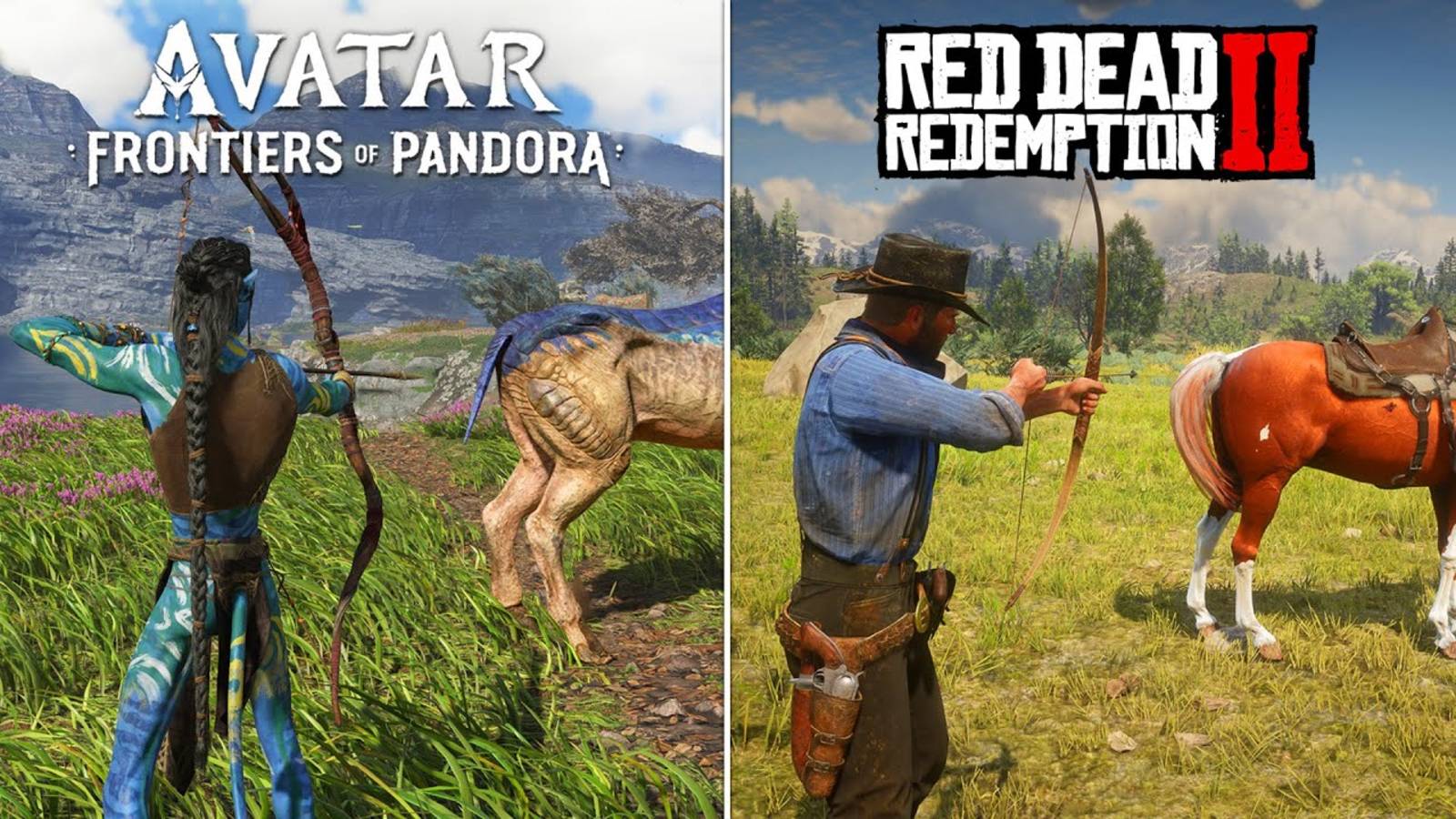 Аватар Frontiers of Pandora против Red Dead Redemption 2 - Сравнение физики и деталей