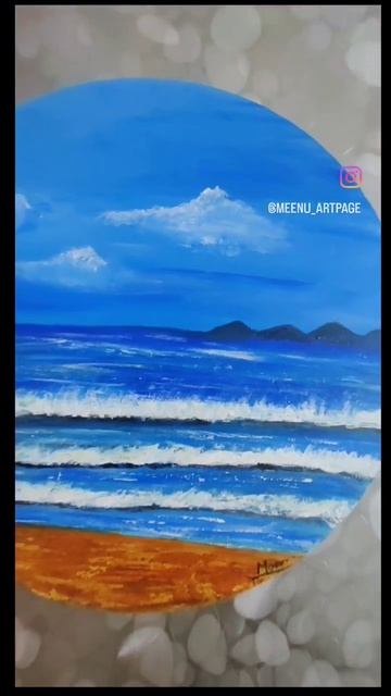 Beach ⛱️🌊 #acrylicpainting #art #waves #artist #beachvibes