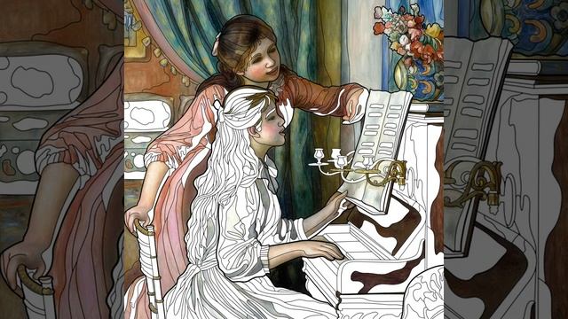 Girls At The Piano Year 1892 By Pierre Auguste Renoir Pics (Daily Color By Number) Art Pics