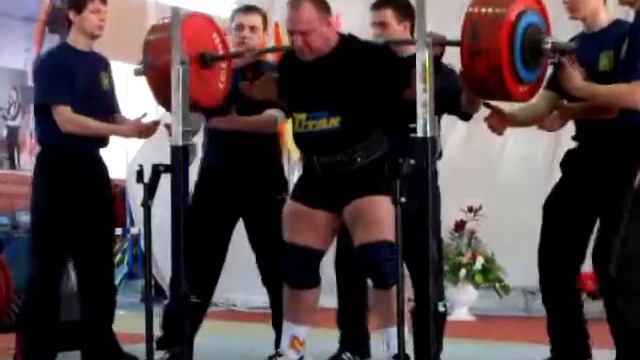 Dziuba (Дзюба) SQ 350kg@125 Powerlifting IPF Ukrane Champ 2010