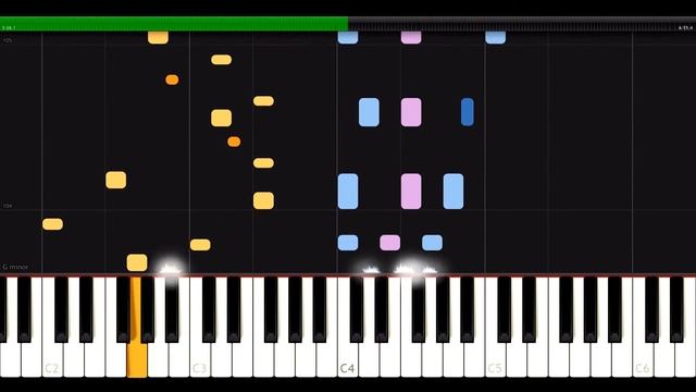 Prelude and Fugue in G minor - BuxWV149 - D.Buxtehude - Synthesia HD 60 fps