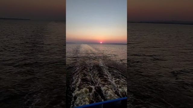17.08.23г. Рассвет над Камой. Теплоход "Сергей Есенин". @mosturflot