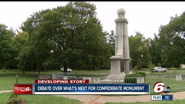 Gate now surrounds Confederate monument at Garfield Park after vandalism