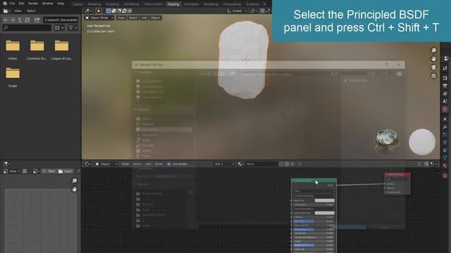 How to quickly create a rock and import - export obj file in Blender 2.8 - 173