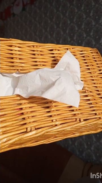 Paper napkin holder. #napkin holder #forhome #basket #wickerbasket #cosiness #napkins #present