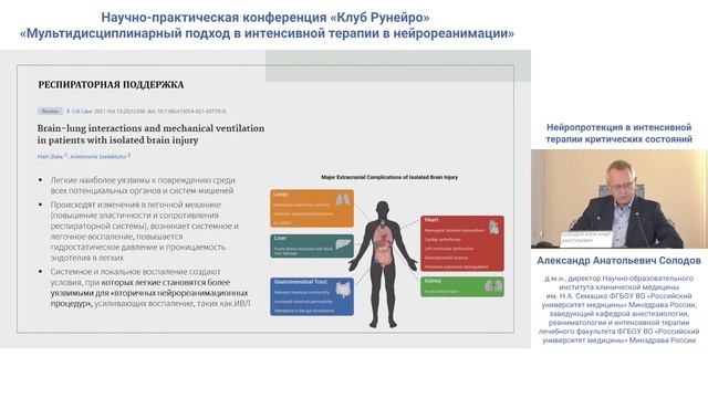 Нейропротекция в ИТ критических состояний Солодов А.А.