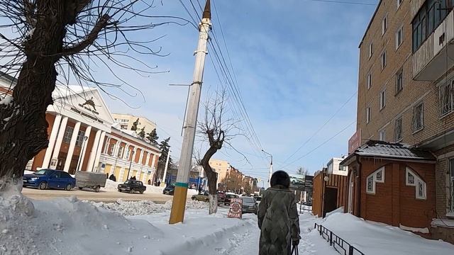 Костанай. Улица Баймагамбетова,площадь у облакимата, ул. Тауелсиздик.