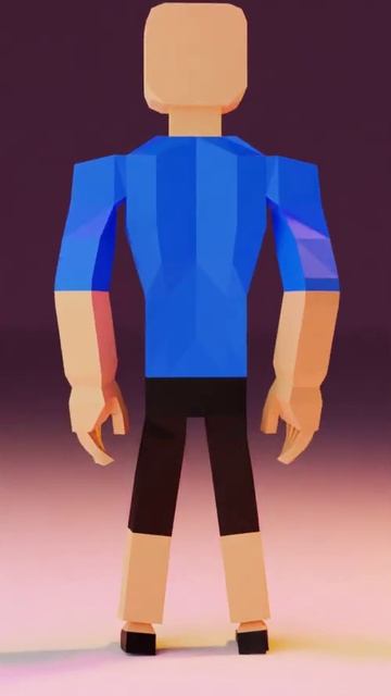 #shorts #gamedev #blender3d#3danimation  Fully Rigged Character body with 16 bones only.