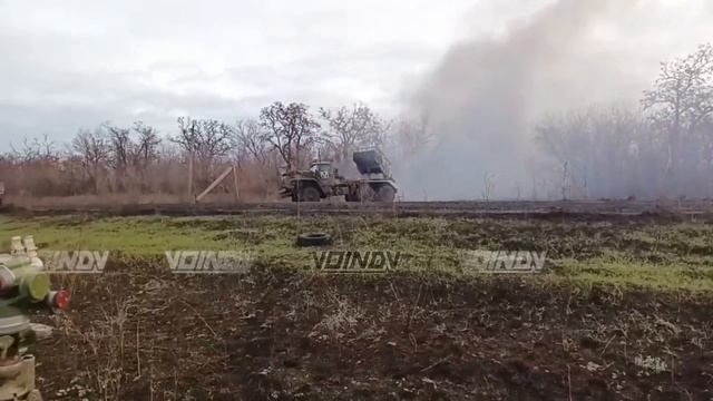 Дневная работа артиллеристов группировки «Восток» по уничтожению укрепрайонов противника. Южно-Донец