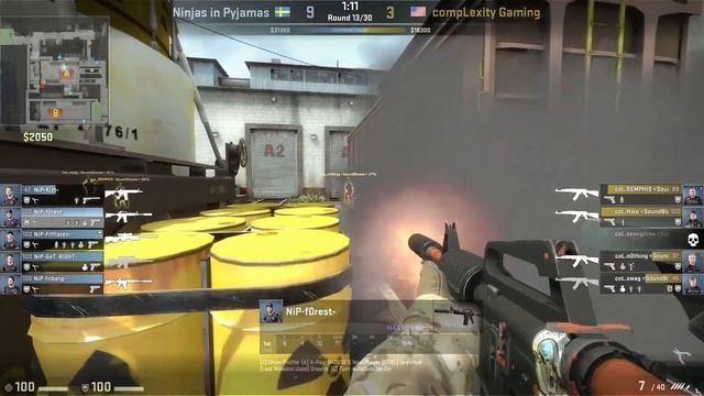 NiP vs CompLexity - 3/3 Train. Мажор EMS One Katowice 2014. Playoff 1/4 Стадия. CS:GO