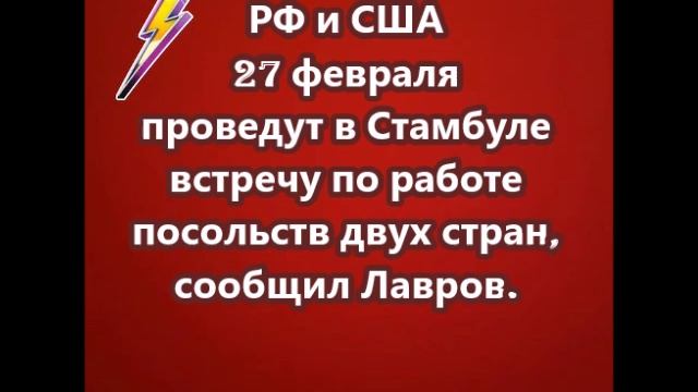 РФ и США 27 февраля проведут в Стамбуле встречу по работе посольств двух стран