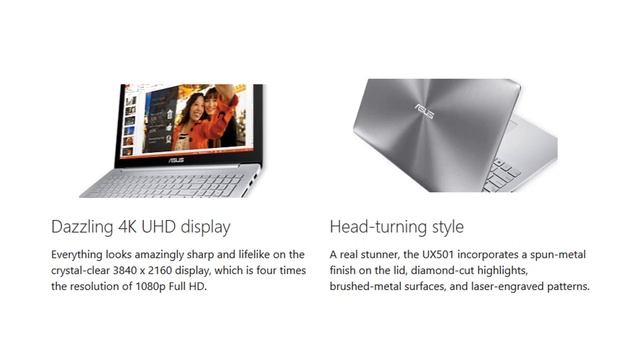NEW ASUS ZenBook Pro UX501JW UB71T Signature Edition 15 6 4K IPS Touchscreen Laptop Overview
