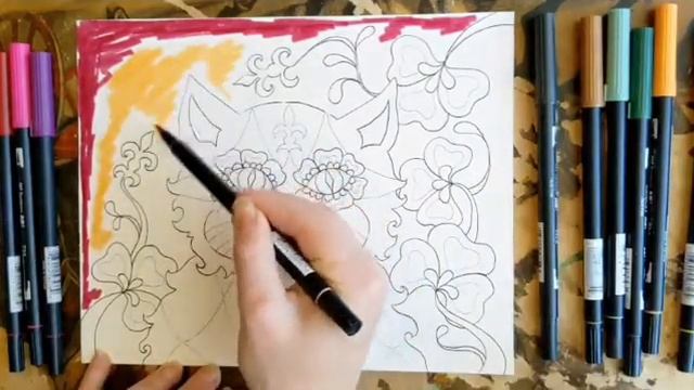 Louis Wain Inspired Quirky Cats Illustration Demo