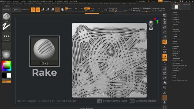 Rake Brush: ZBrush All Brushes