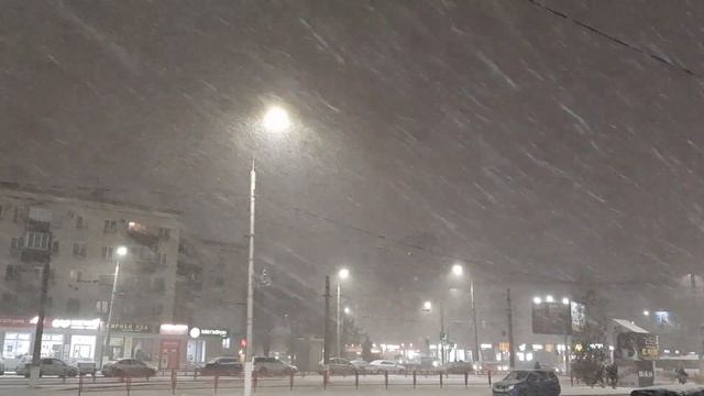 Первый снег в Волгограде 03.12.2019