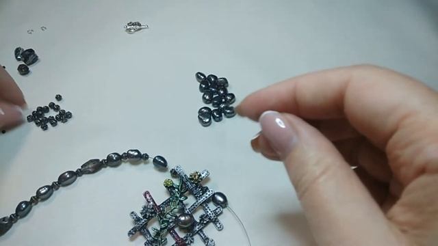 Как сделать украшение с натуральным жемчугом...