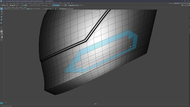 4. Side Openeing|Elementza Helmet Modeling in Maya