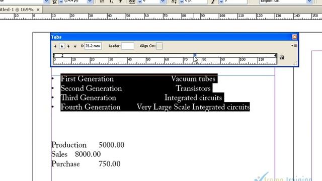 Adobe Indesign Tutorial in Tamil | Tabs