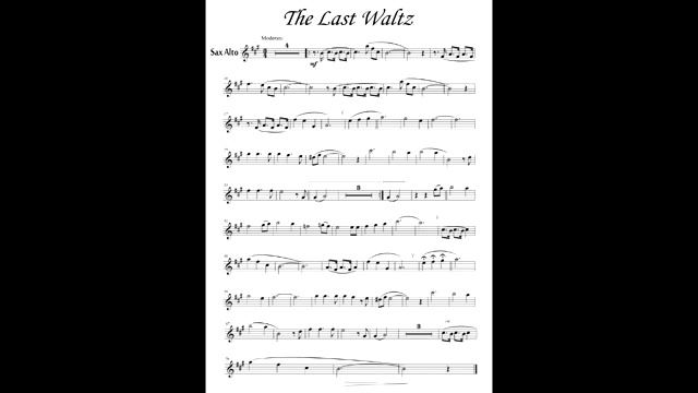 The Last Waltz. Alto fox . Notes alto sax. Ноты для альт саксофона.