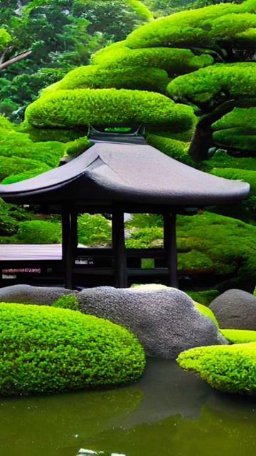 Relaxing Japanese garden zen music. Meditation music 🧘_♂️,study music