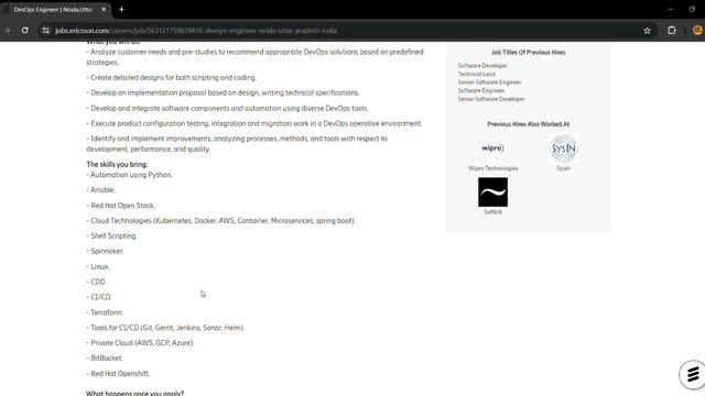 Ericsson Hiring DevOps Engineer - Freshers are Eligible to Apply