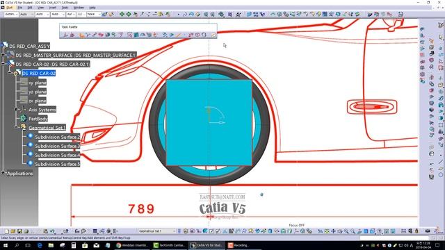 [IMA CATIA V5.] Shape Modeling of DS Red Automotive Models #11