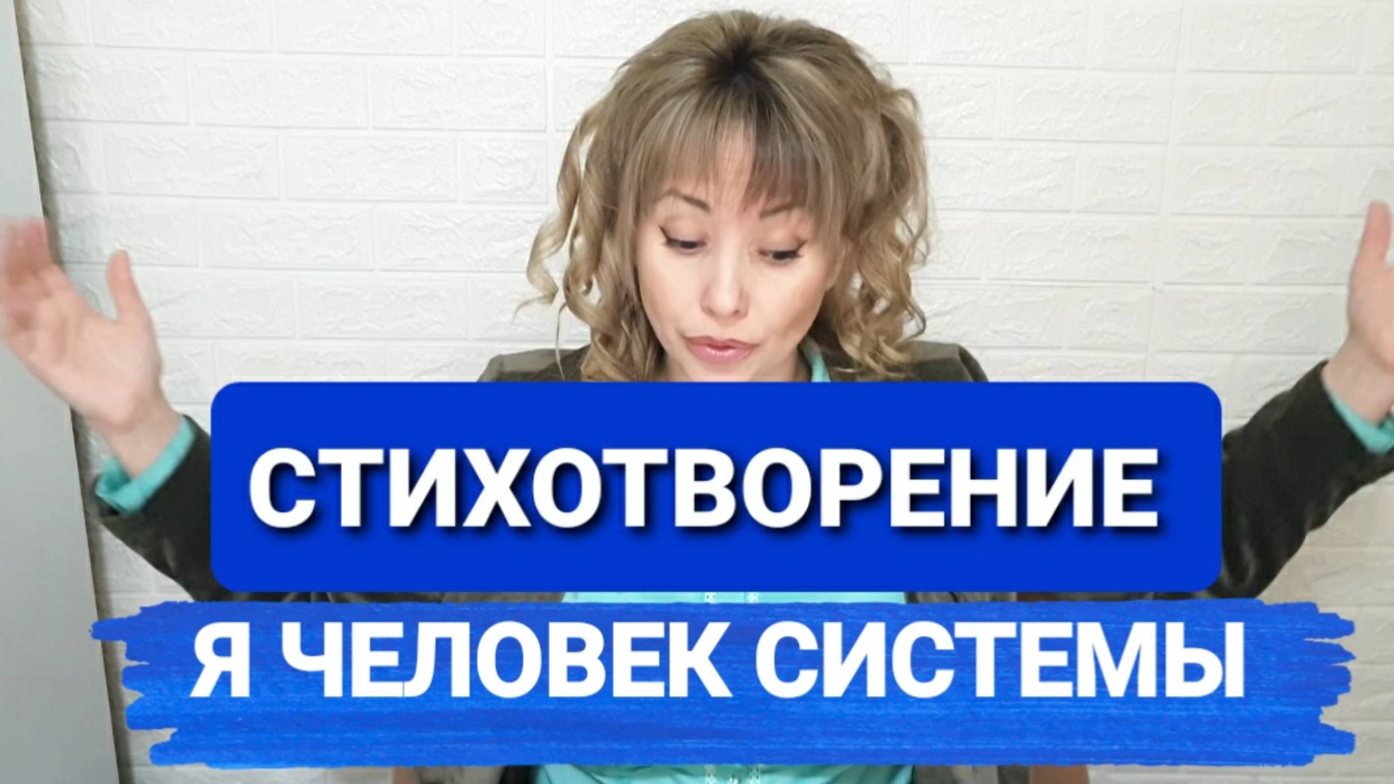 Я человек системы. Стихотворение