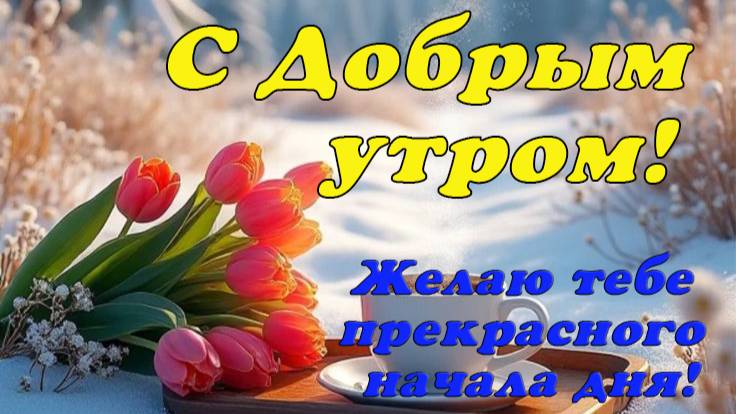 С Добрым утром! Желаю тебе прекрасного начала дня!😊😉😊