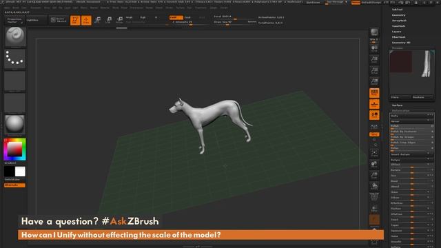 #AskZBrush - "How can I Unify without effecting the scale of the model?"