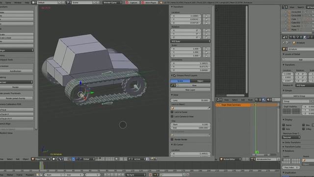 How to animate a tank track for blender game engine BGE