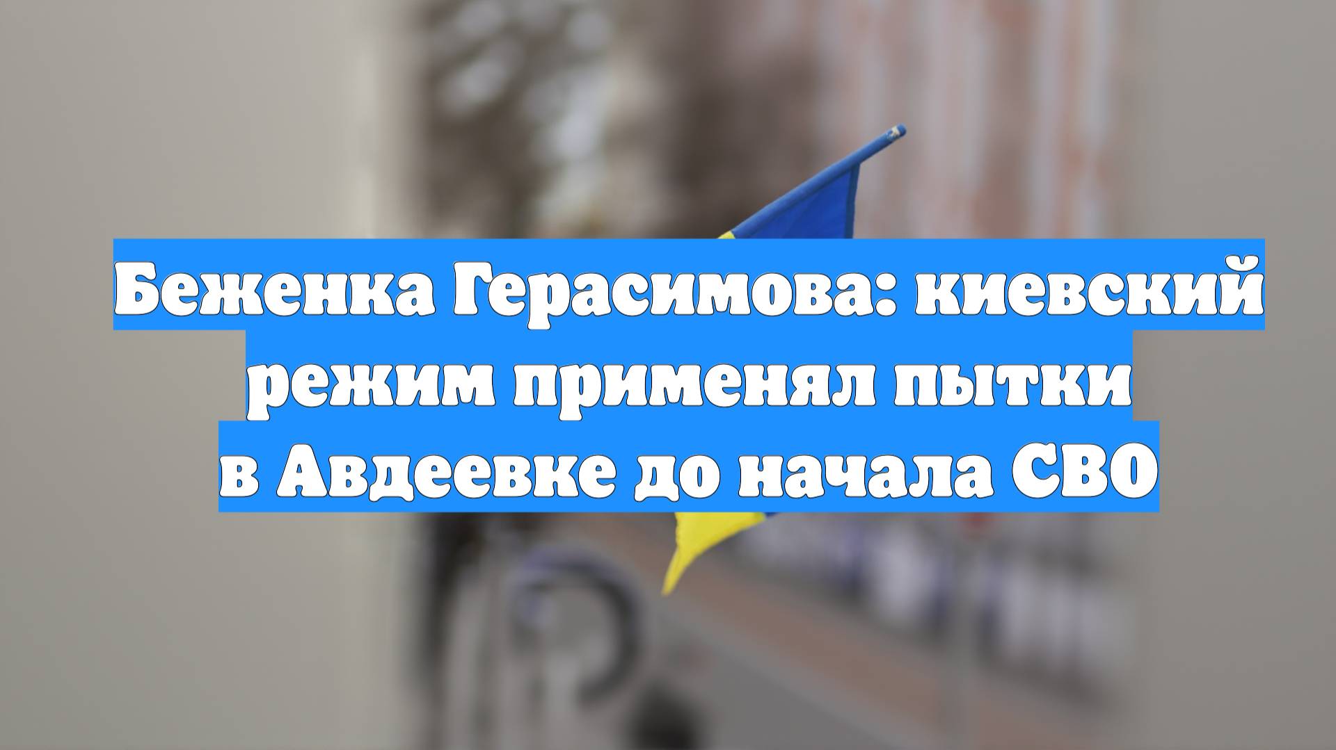 Беженка Герасимова: киевский режим применял пытки в Авдеевке до начала СВО