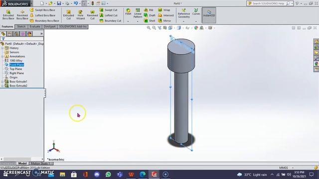 SOLIDWORK ADJUSTING PIN