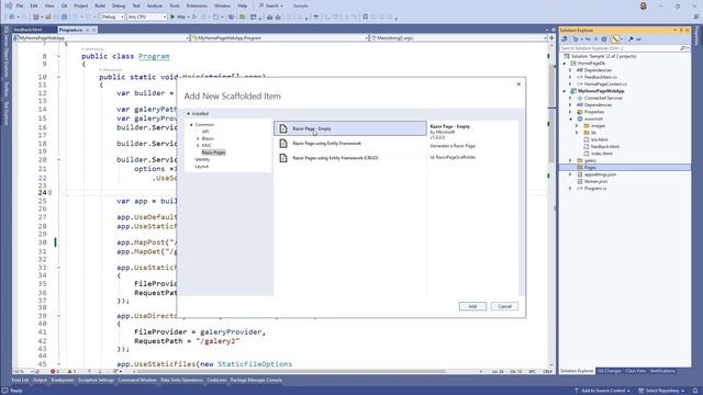 03.01. Web Applications in ASP.Net Core