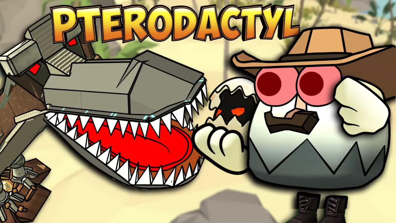 PTERODACTYL. FUNNY SHORT FILM CHICKEN GUN!