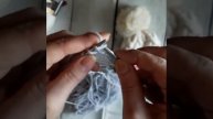 Учимся вязать спицами. Лицевая петля. Платочная вязка.