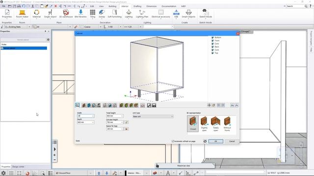 Interior Design - Kitchen and Cabinet Design with ARCHLine.XP