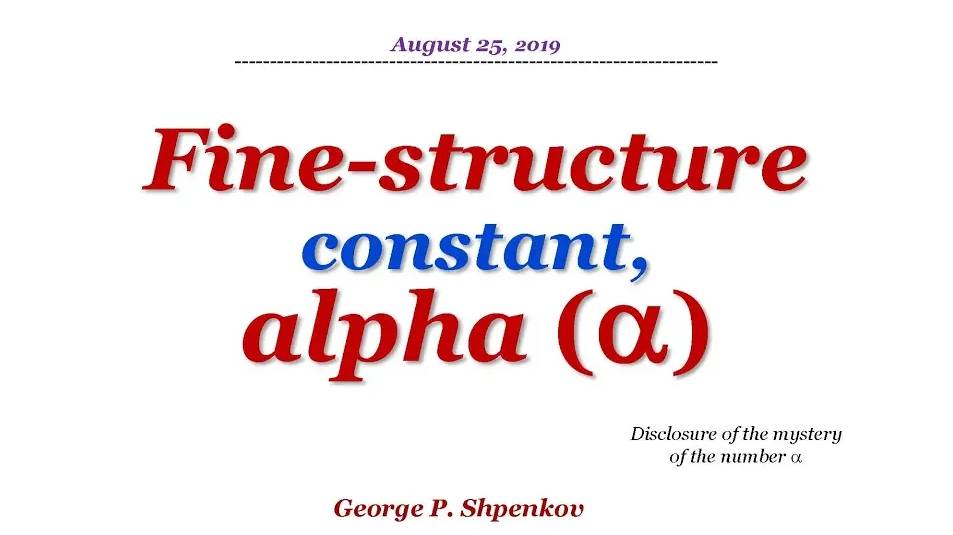 Fine-structure constant, alpha.