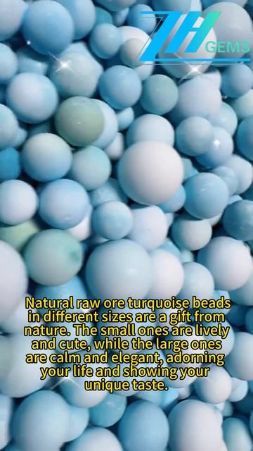 250225-10 Natural raw ore turquoise beads in different sizes are a gift from nature.