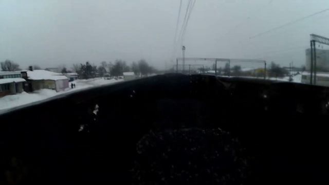 Зимний суровый трейн-хопп в метель. Харьков Основа - Люботин / Trainhopping in Ukraine