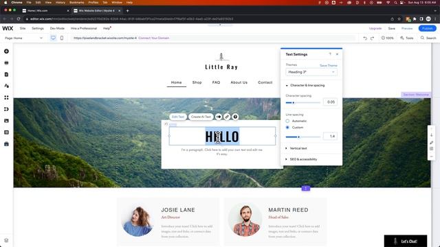 How to Adjust Kerning & Change Letter Spacing on Wix