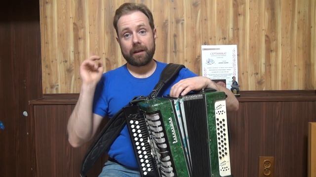 Мастеровая гармонь 27х25 из фабричной. Голоса латунь, оборотный бас цинк, регистр.